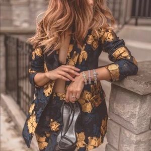 GORGEOUS ZARA 2 Piece Jacquard Blazer & Pants Set